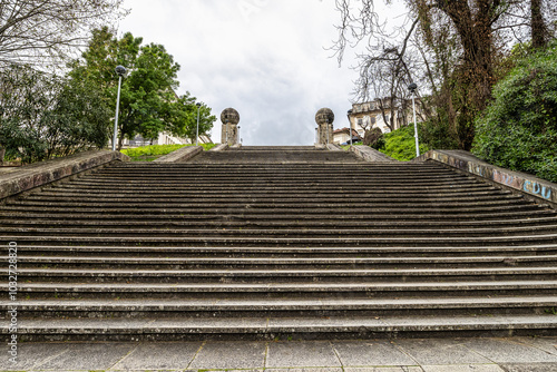 Monumental stairway escadas monumentais de Coimbra at the University of Coimbra in Portugal