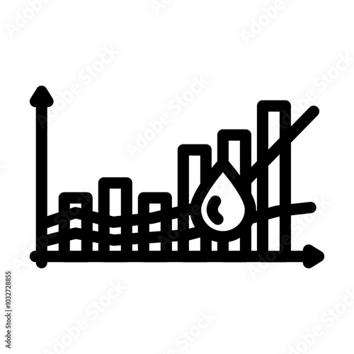 demand oil industry line icon vector. demand oil industry sign. isolated contour symbol black illustration