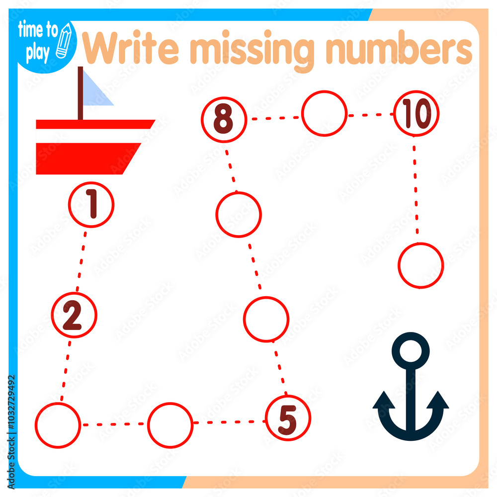 vector illustration of a children's math game on the theme “I can count.” Mathematical example: counting in order.
vector illustration of a children's math game on the theme “I can count.” Mathematical example: counting in order.