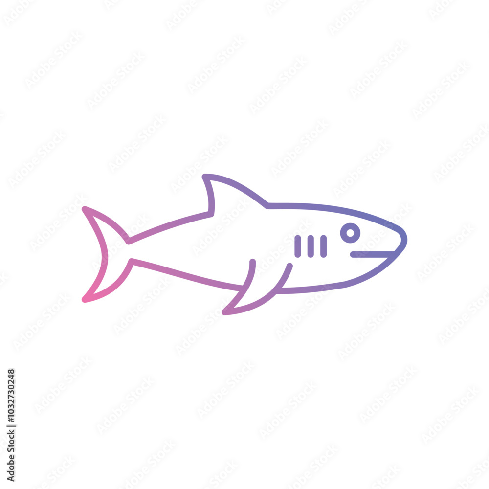 Shark vector icon stock illustration Shark vector icon stock illustration