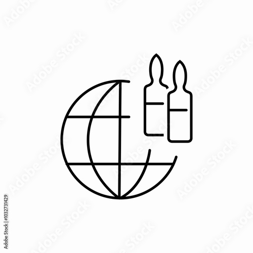 global medicine icon sign vector
