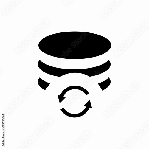 sync coin icon sign vector
