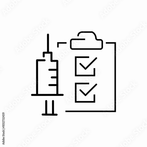vaccination schedule icon sign vector