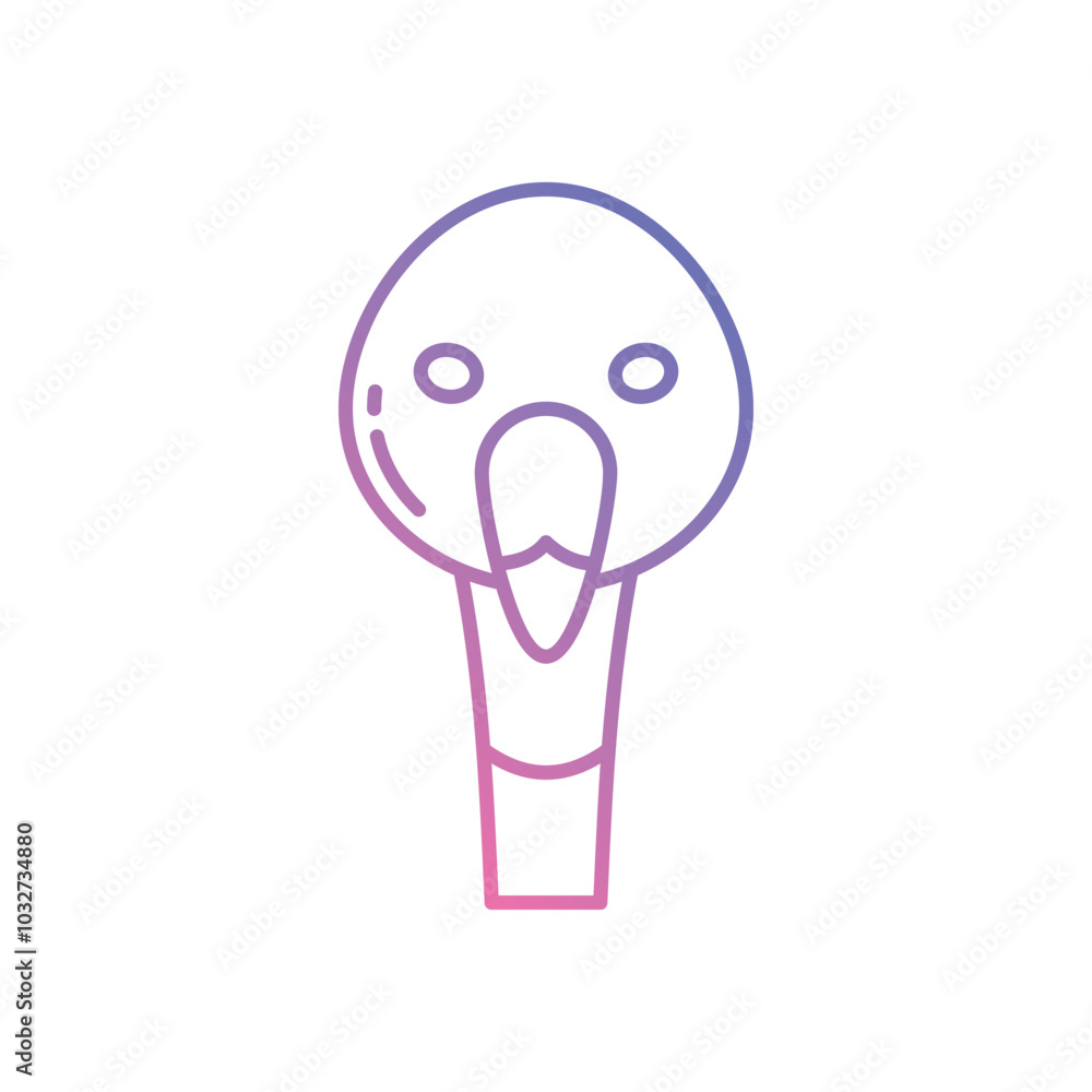 Flamingo vector icon stock illustration Flamingo vector icon stock illustration