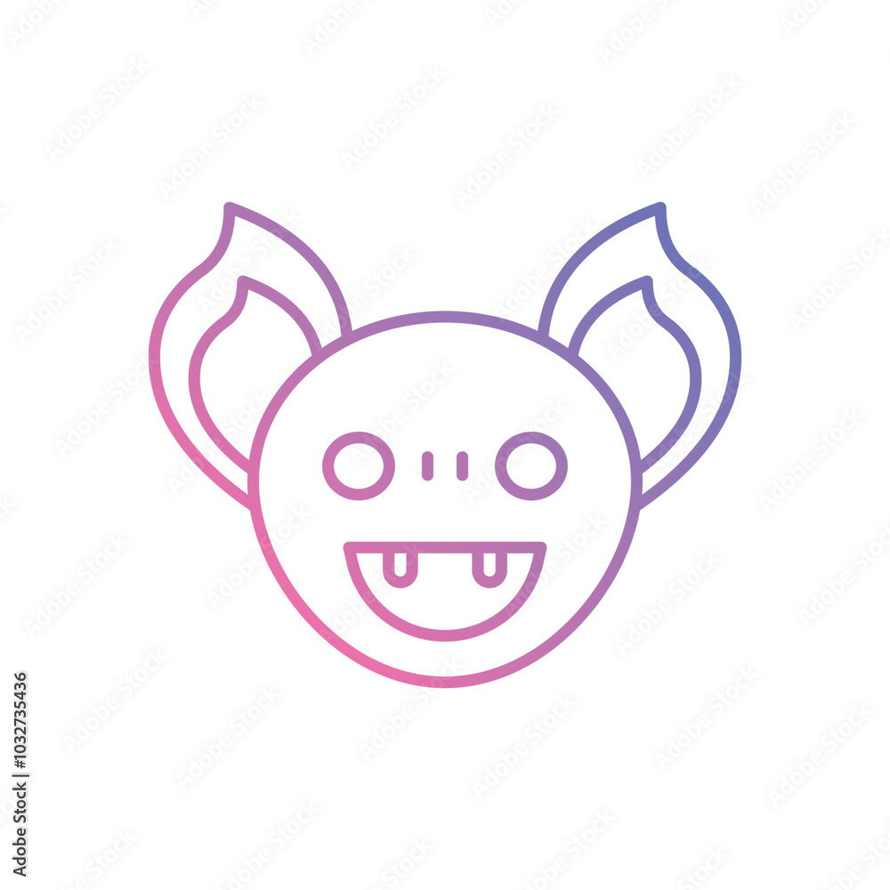 Bat vector icon stock illustration Bat vector icon stock illustration