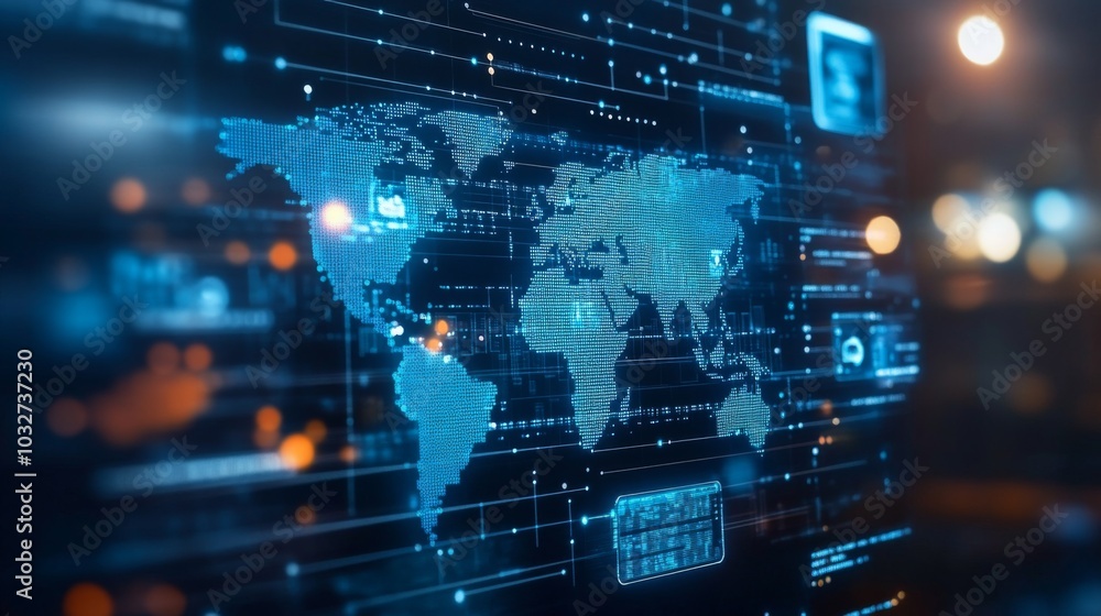 Digital World Map Technology Digital World Map Technology