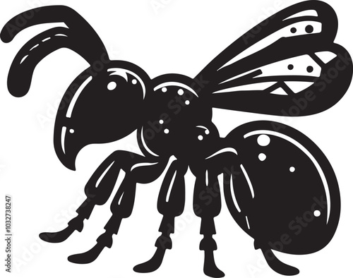 a caute ant vactor art illaustratio