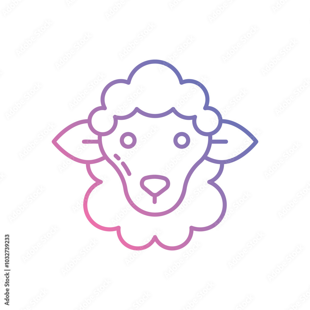 Sheep vector icon stock illustration Sheep vector icon stock illustration