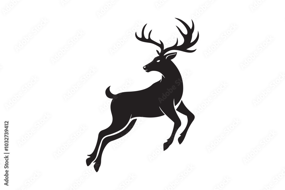 Elk Silhouette Vector Design – Wildlife Graphic for Merchandise, Print Files, and Creative Branding Elk Silhouette Vector Design – Wildlife Graphic for Merchandise, Print Files, and Creative Branding