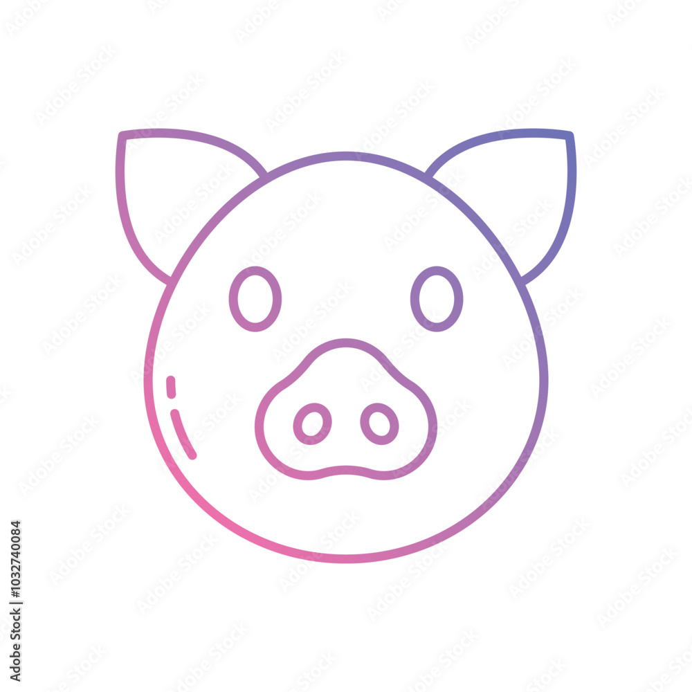 Pig vector icon stock illustration Pig vector icon stock illustration