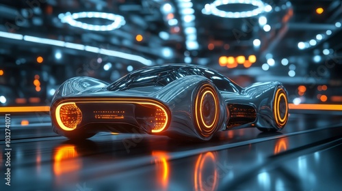 Futuristic Electric Hypercar