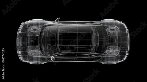 Wallpaper Mural Futuristic Car Blueprint Torontodigital.ca