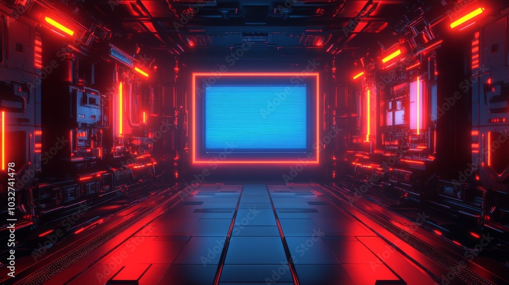 Futuristic Neon Corridor Futuristic Neon Corridor