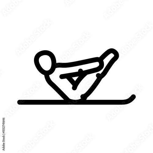 boat pose navasana yoga line icon vector. boat pose navasana yoga sign. isolated contour symbol black illustration