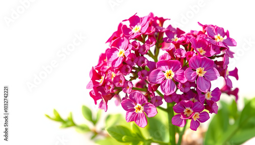 Flowers of Spirea Magic Carpet in bloom in Oakland County Michigan isolated with white highlights, png
