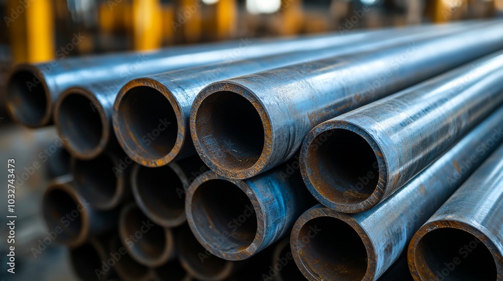 Metal Tubes in Industrial Setting Metal Tubes in Industrial Setting