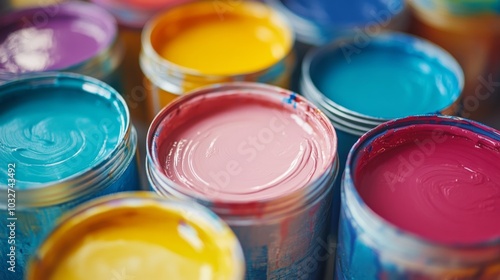 Colorful Paint Jars