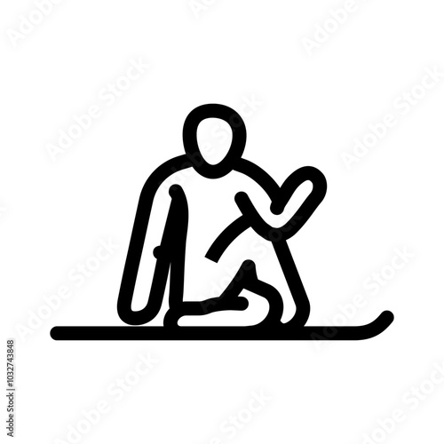 half lord fishes pose ardha matsyendrasana line icon vector. half lord fishes pose ardha matsyendrasana sign. isolated contour symbol black illustration