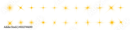 Lights flare, star flash light, yellow sun rays
