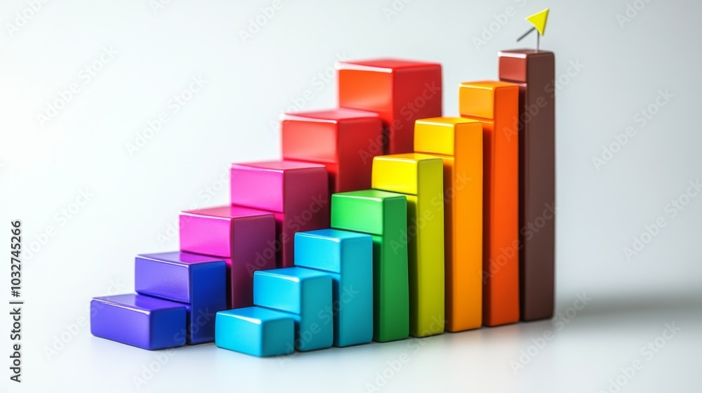 Colorful Business Growth Chart Colorful Business Growth Chart