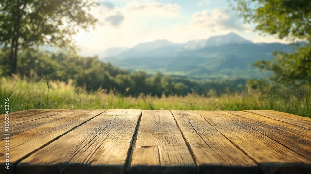 Rustic Wooden Table in Nature Rustic Wooden Table in Nature