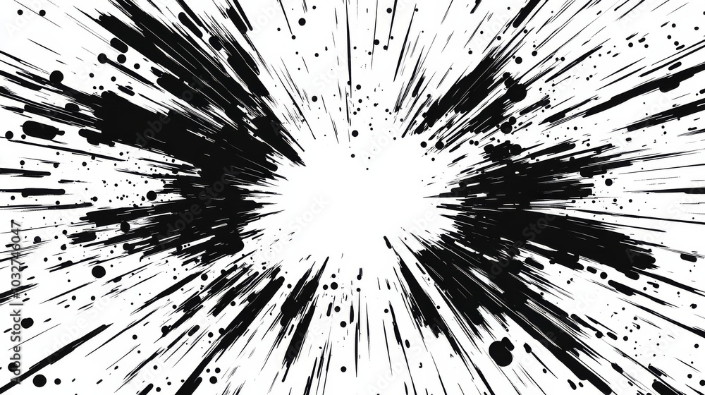 Naklejka premium Abstract Ink Splatter Explosion