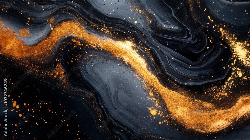 Abstract Gold and Black Marble Pattern Abstract Gold and Black Marble Pattern