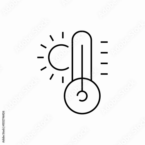 hot temperature icon sign vector