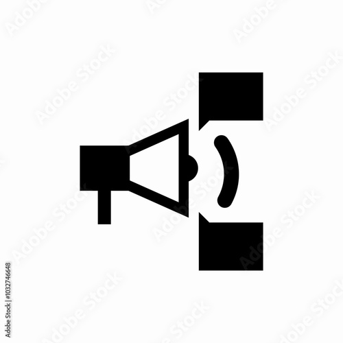 megaphone audio icon sign vector