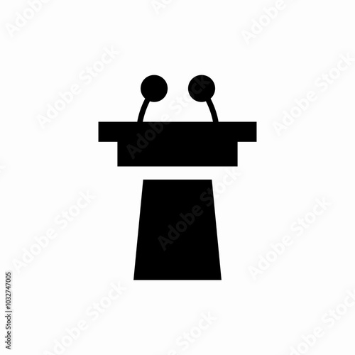 speaker tribune icon sign vector