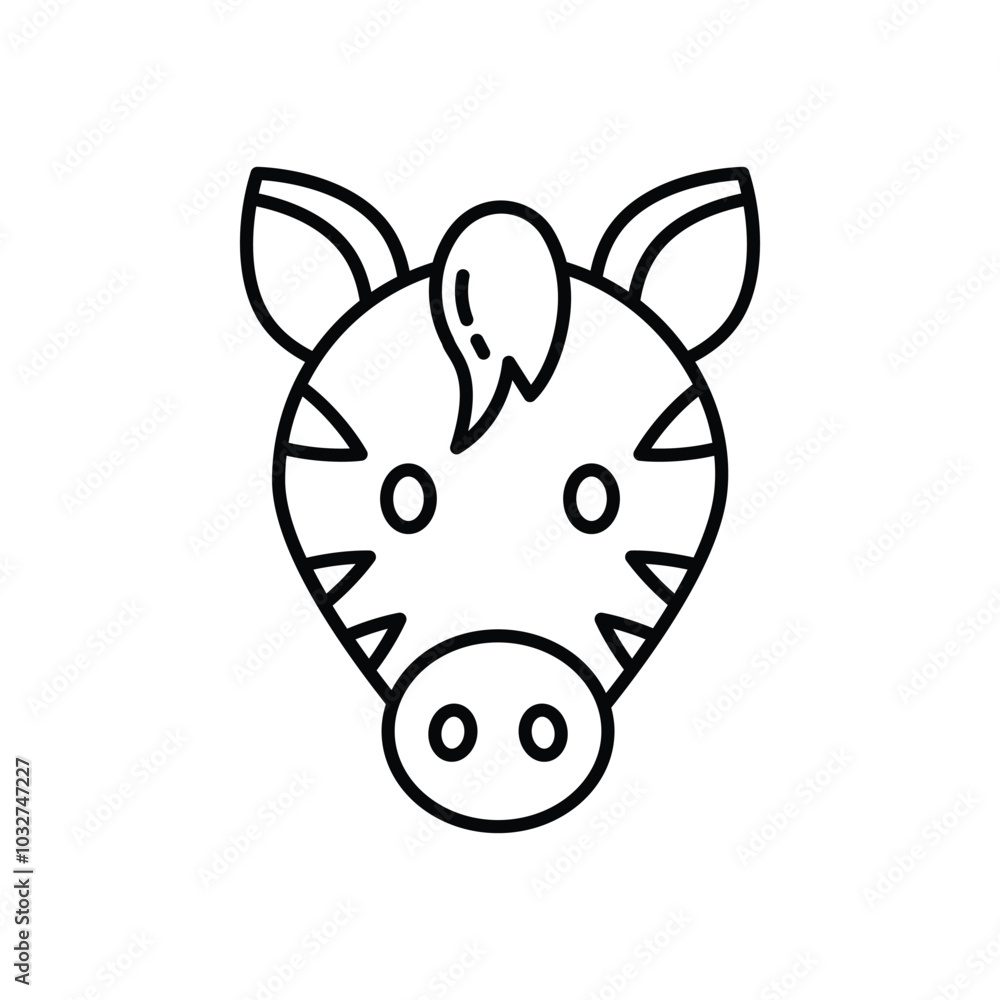 Zebra vector icon stock illustration Zebra vector icon stock illustration