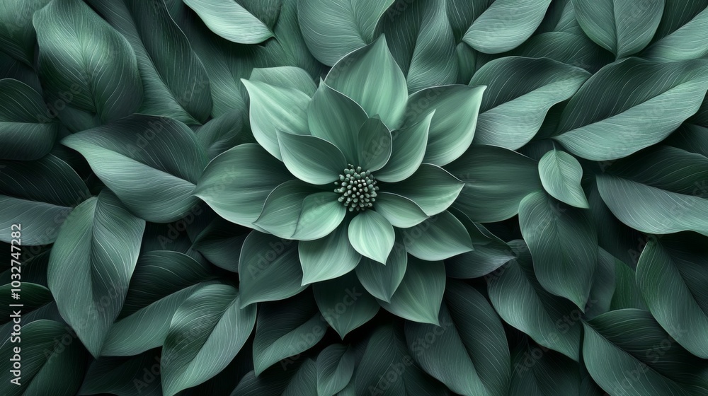 Elegant Green Abstract Floral Background Elegant Green Abstract Floral Background