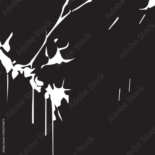 Distressed background in black and white texture with dark spots, scratches and lines. Abstract vector illustration