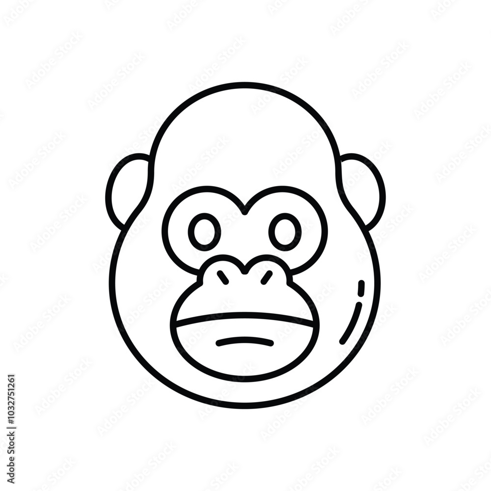 Gorilla vector icon stock illustration Gorilla vector icon stock illustration