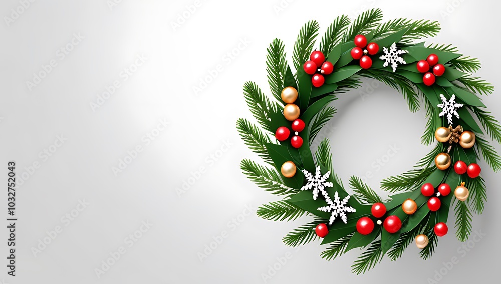 christmas wreath frame white background space text rgba rendering png format christmas wreath frame white background space text rgba rendering png format