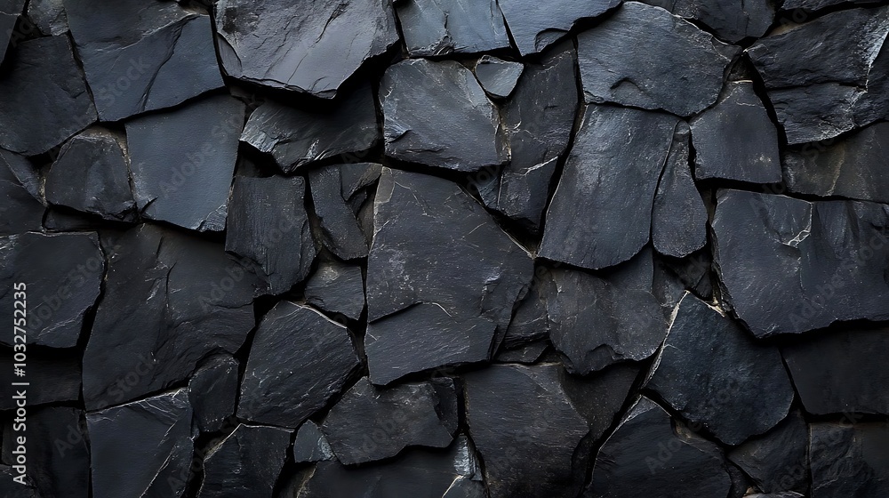 Dark Black Stone Wall with Rough Surface and Natural Texture picture Dark Black Stone Wall with Rough Surface and Natural Texture picture