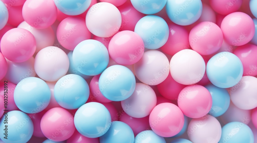 Bubble Gum Abstract on Blue Background. Сollection of soft, creamy, spheres in pastel colors. Bubble Gum Abstract on Blue Background. Сollection of soft, creamy, spheres in pastel colors.