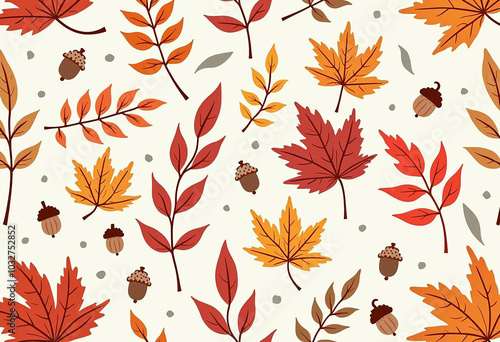 red autumn leaves pattern, autumn leaves printable design