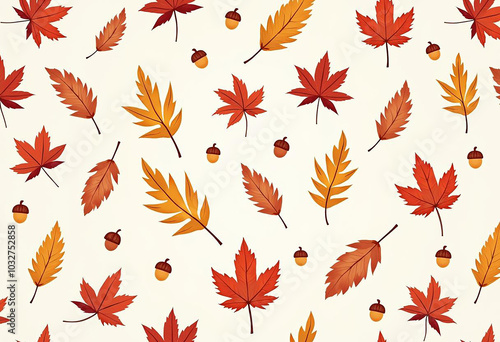 red autumn leaves pattern, autumn leaves printable design