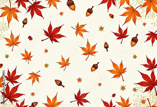 red autumn leaves pattern, autumn leaves printable design