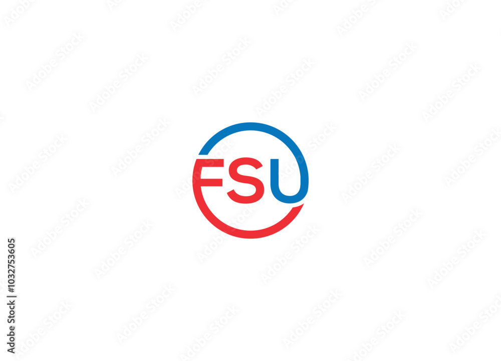 FSU logo design with vector icon template and white background FSU logo design with vector icon template and white background