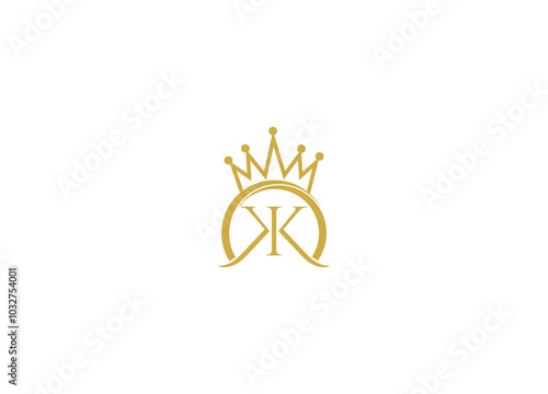 KK logo design with vector icon template and white background