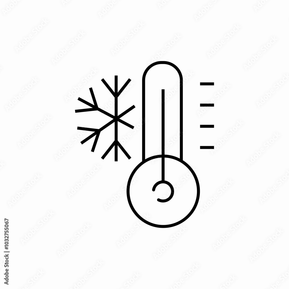 cold temperature icon sign vector cold temperature icon sign vector