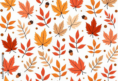 red autumn leaves pattern, autumn leaves printable design