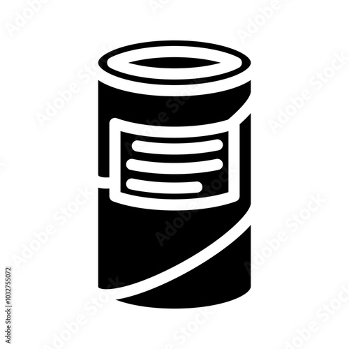 tube cardboard packaging glyph icon vector. tube cardboard packaging sign. isolated symbol illustration