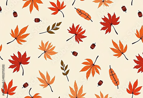 red autumn leaves pattern, autumn leaves printable design