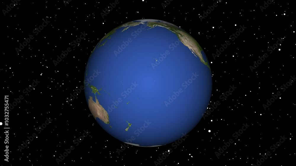 Looping planet earth rotation. View of the Earth at night video Looping planet earth rotation. View of the Earth at night video