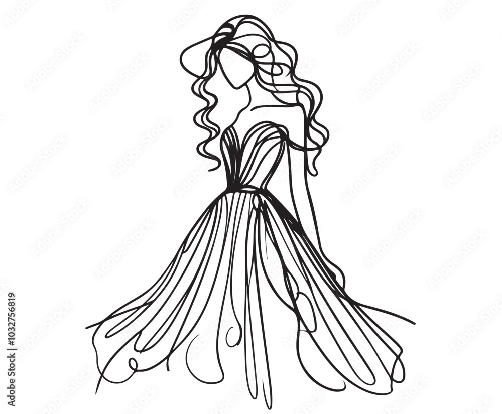 Abstract fashion model. Fashion girl Sketch Abstract fashion model. Fashion girl Sketch
