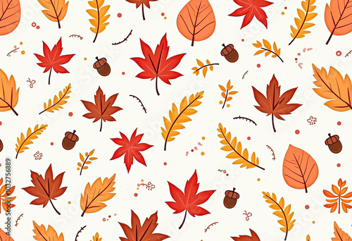red autumn leaves pattern, autumn leaves printable design