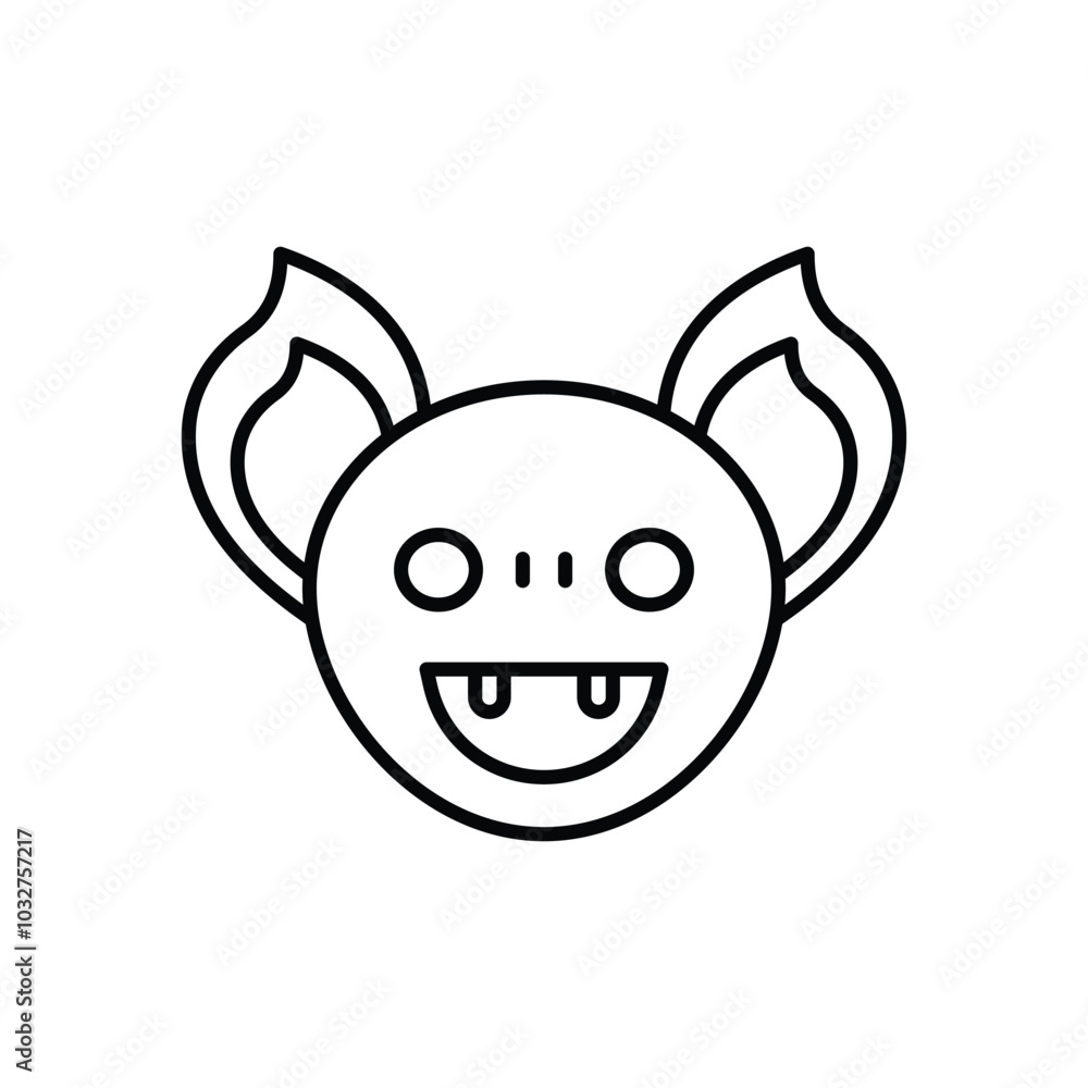 Bat vector icon stock illustration Bat vector icon stock illustration